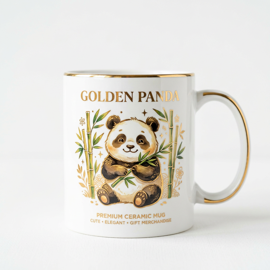 Artisan Ceramic Mug — elegant illustrated design